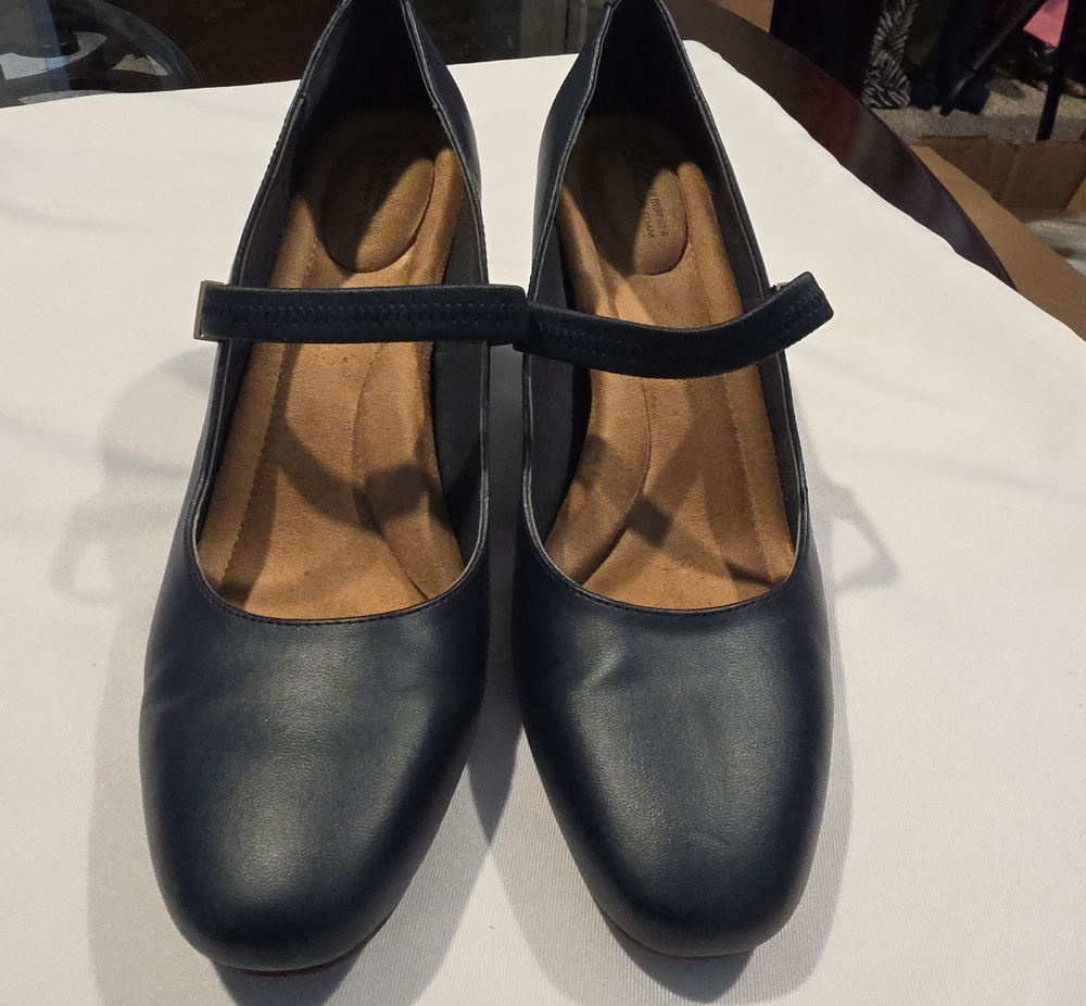 Giani Bernini Navy Mary Jane Flats with Strap